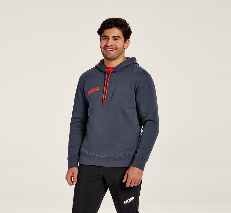 Hoka One One Hoodie Mens Blue - Performance - 40967CXYJ